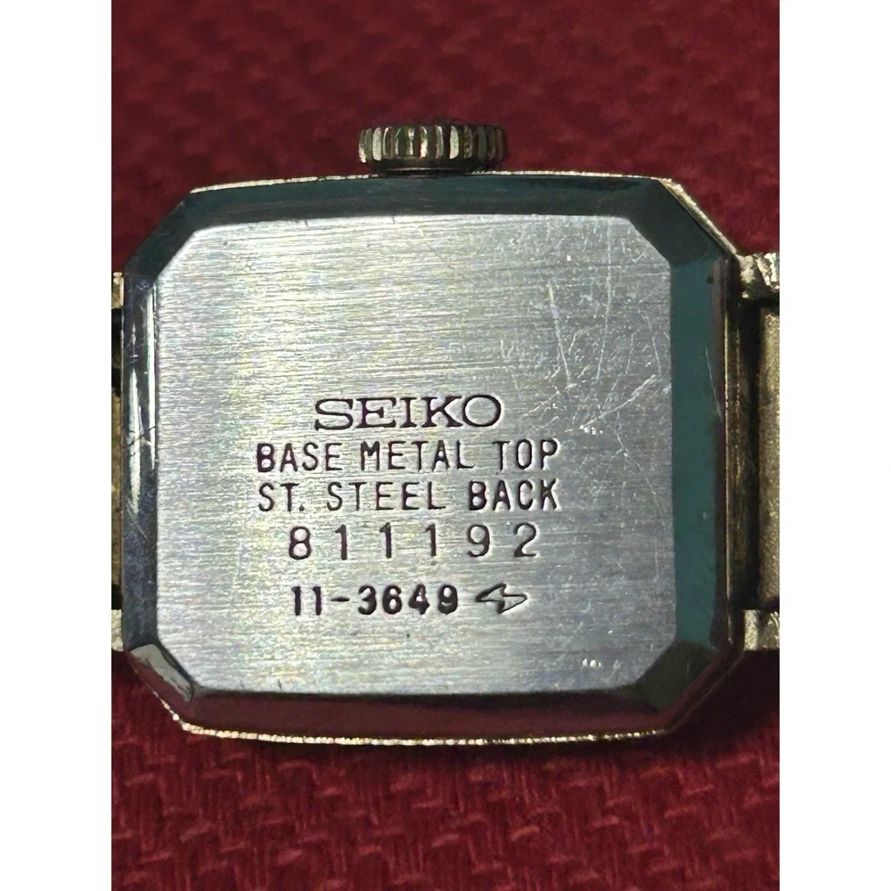 1970 Vintage Seiko Women's Mechanical Wind Watch 11-3649 811192 Gold Tone